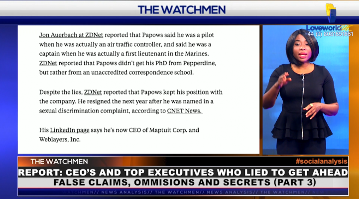 THE WATCHMEN_EP41: CEO'S AND TOP EXECUTIVES WHO LIED TO GET AHEAD (PART 3)