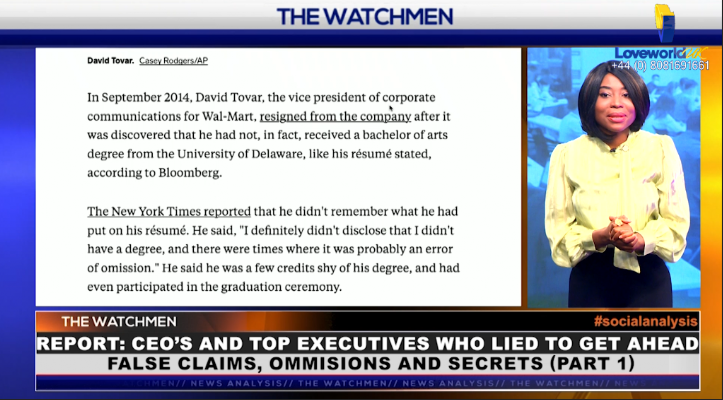 THE WATCHMEN_EP39: CEO'S AND TOP EXECUTIVES WHO LIED TO GET AHEAD (PART 1)